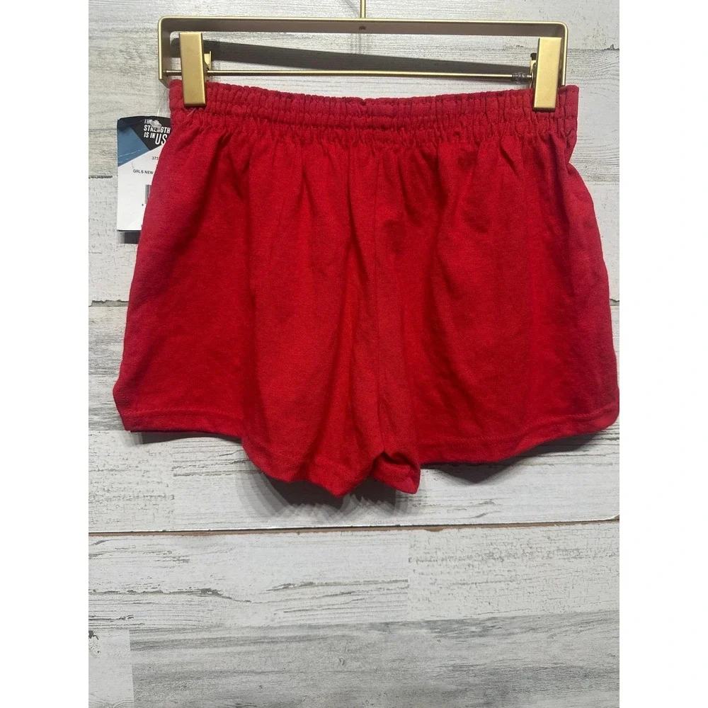 Soffe Athletic‎ Shorts Girls XL (16) Red Low Rise Cotton Blend NWT